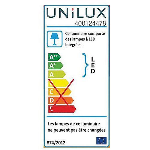 Illustration de : Lampe de bureau LED Poppy Blanc/Gris métal - Unilux