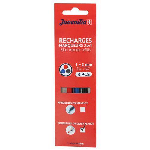 Illustration de : Sachet de 3 recharges marqueurs tableaux blancs - Juvenilia