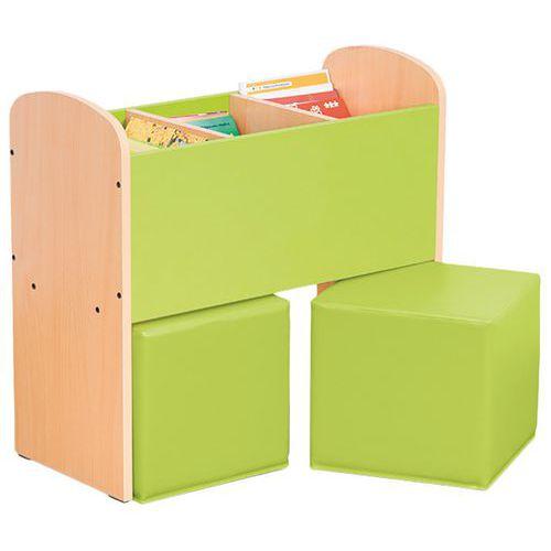 Bac à livres et poufs Basik 74 x 34 x 69 cm thumbnail image 1