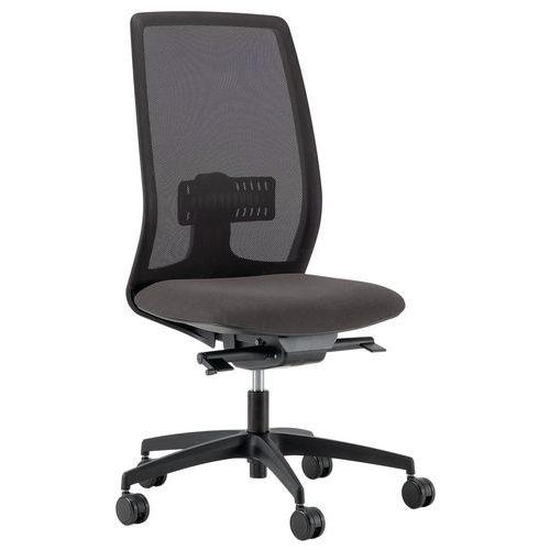 Chaise de bureau Oregon dos résille noire assise gris moyen thumbnail image 1