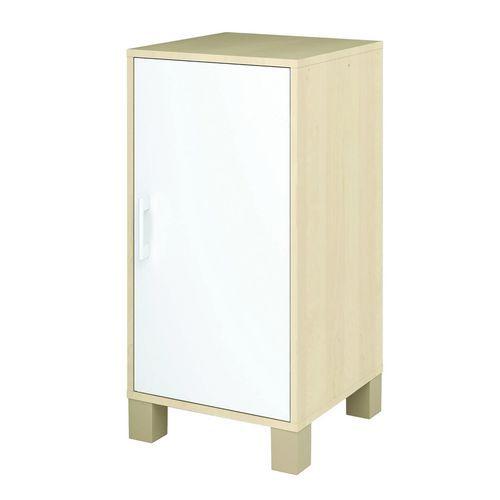 Caisson 1 porte Confetti avec pieds - bouleau/blanc thumbnail image 1
