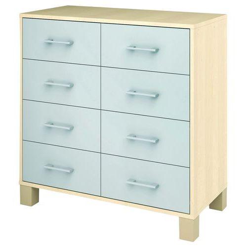 Armoire basse Confetti avec pieds et 8 tiroirs thumbnail image 1
