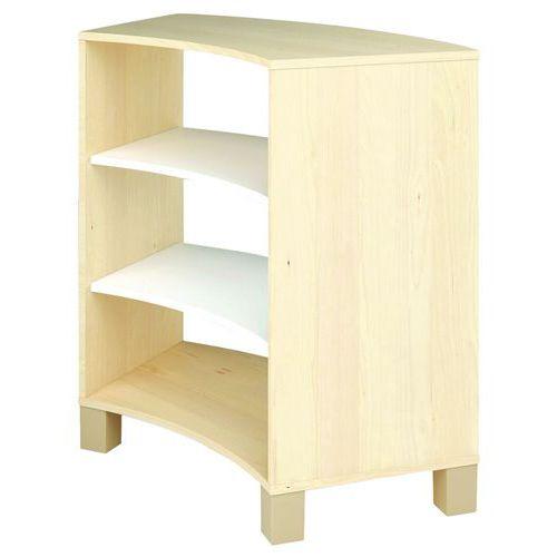 Illustration de : Meuble incurvé Confetti avec pieds 2 étagères