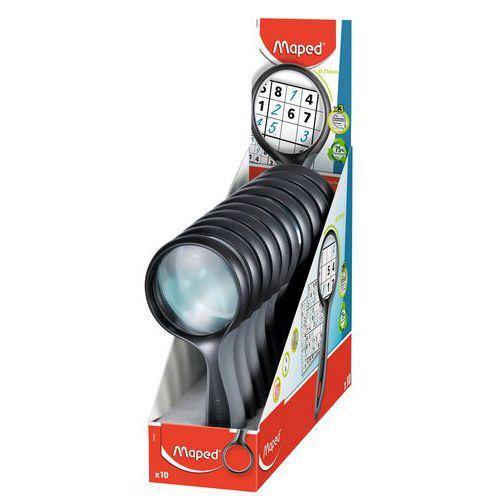 Illustration de : Loupe, verre optique, grand modèle Ø 75 mm - Maped