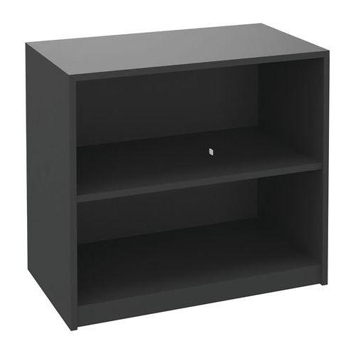 Bibliothèque basse Sirius sans porte 80x72 cm anthracite thumbnail image 1