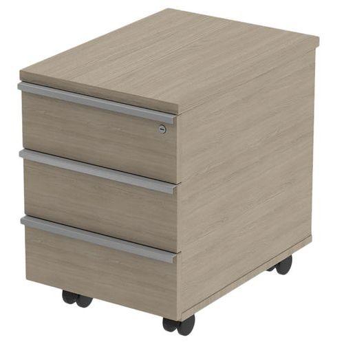 Caisson Mobile 3 tiroirs 43 x 60 ht 59 cm Chêne Gris thumbnail image 1