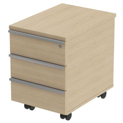 Caisson Mobile 3 tiroirs 43 x 60 ht 59 cm clair thumbnail image 1