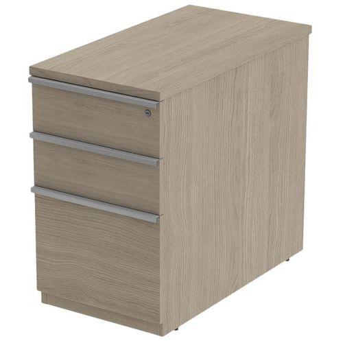 Caisson Fixe 3 tiroirs 43 x 80 ht 72 cm Chêne Gris thumbnail image 1