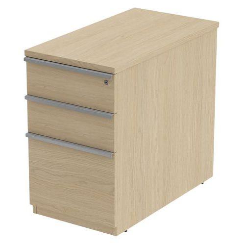 Caisson Fixe 3 tiroirs 43 x 80 ht 72 cm Chêne thumbnail image 1