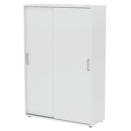Armoire Portes Coulissantes 120 x 45 ht 180 cm Blanc thumbnail image 1