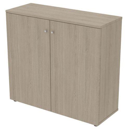 Illustration de : Armoire mi haute portes battantes largeur 120 cm