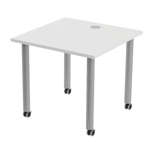 Table de réunion Tubo à roulettes 80 x 80 cm thumbnail image 1