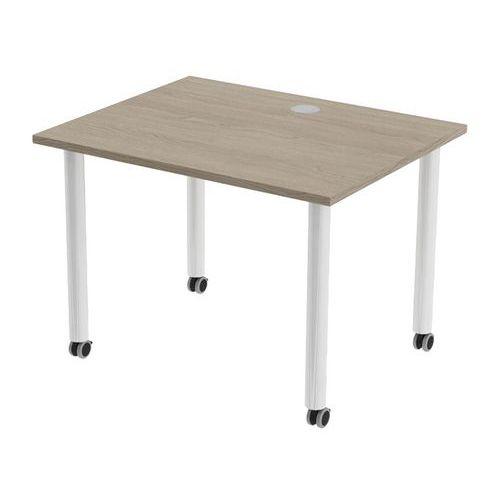 Illustration de : Table de réunion Tubo à roulettes 100 x 80 cm