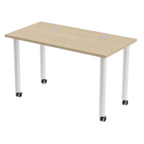 Illustration de : Table de réunion Tubo à roulettes 120 x 60 cm