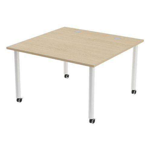 Table de réunion Tubo à roulettes 120 x 120 cm thumbnail image 1