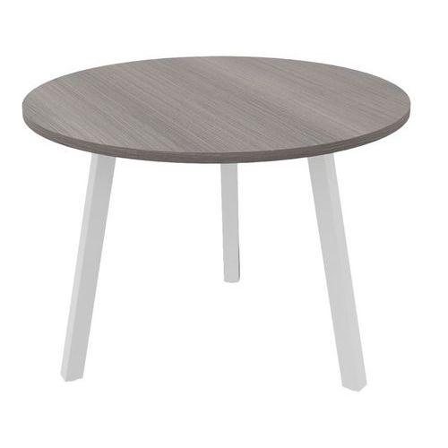 Illustration de : Table de réunion ronde 3 pieds Ø 100 cm Partage