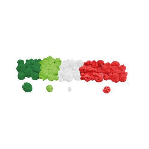 Lot de 100 pompons tulle 4 coloris thumbnail image 1