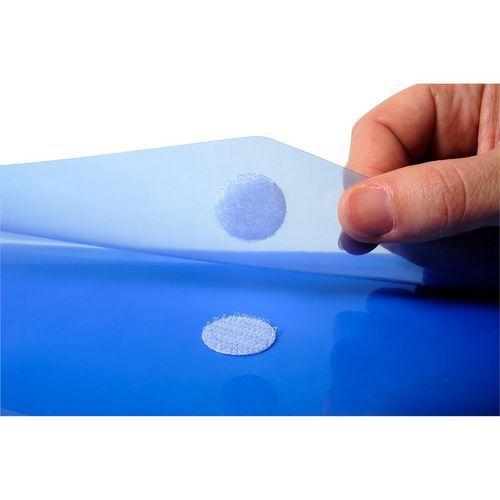 Illustration de : Pochettes enveloppes perforées A4 PP assorties - Exacompta