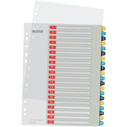 Lot de 6 Intercalaires imprimables - numérique 1-20 -  Cosy - Leitz thumbnail image 1