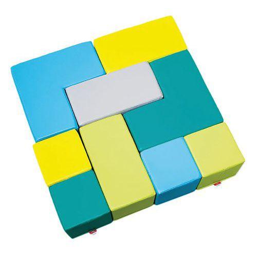 Illustration de : Ensemble de 9 cubes en mousse