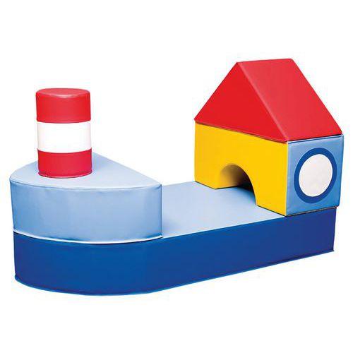 Illustration de : Bateau en mousse