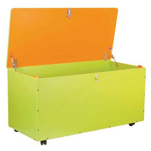 Illustration de : Coffre de rangement sur roulettes