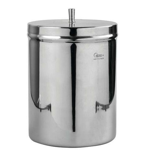 Boite à coton inox diamètre 11 cm hauteur 14 cm thumbnail image 1