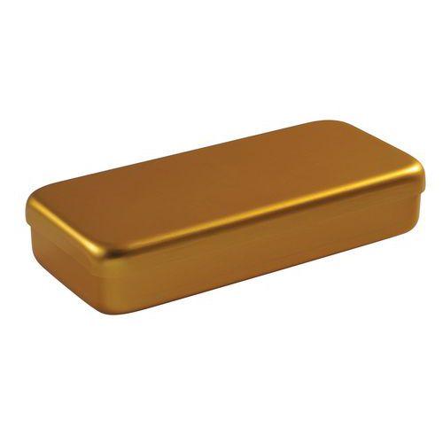 Boite aluminium 18 x 9 x 3 cm doré thumbnail image 1