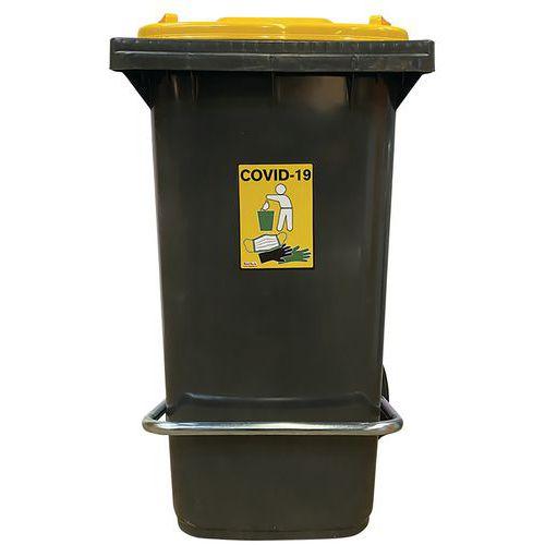 Poubelle sanitaire mobile à ouverture à pédale - Mobil Plastic thumbnail image 1