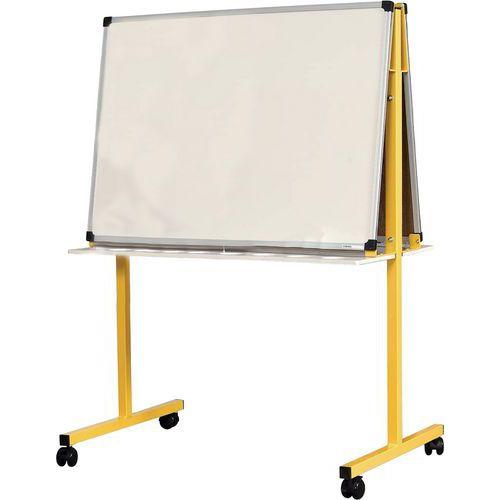 Illustration de : Pupitre mobile blanc émaillé - Ulmann