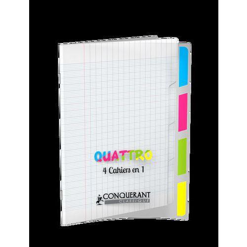 Cahier index 4 en 1 17x22 cm 90g 140 pages seyes - Conquerant fullname image