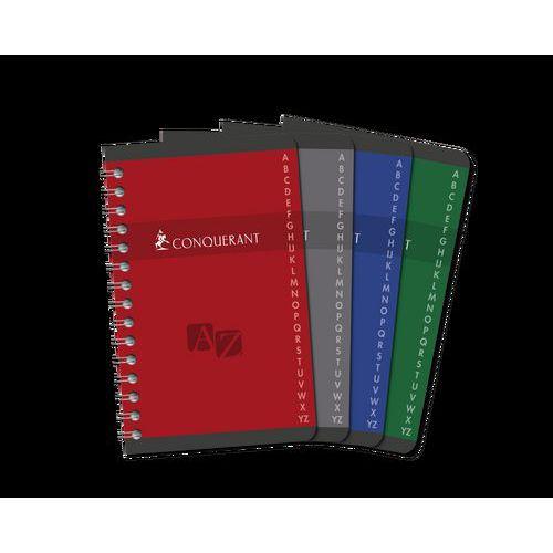 Illustration de : Répertoire reliure hélicoïdale 100 pages 9x14 cm 5x5 70g - Conquerant