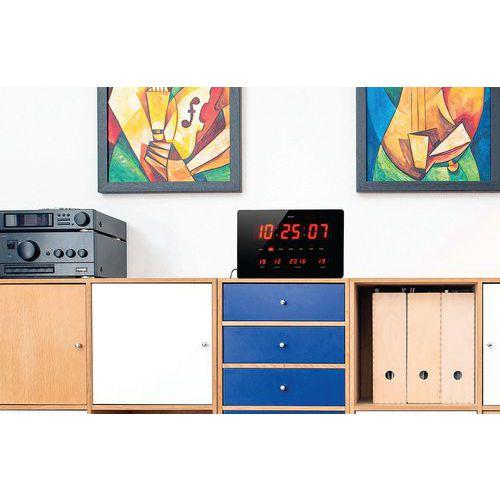 Illustration de : Horloge à LED rouge Chronos - Orium