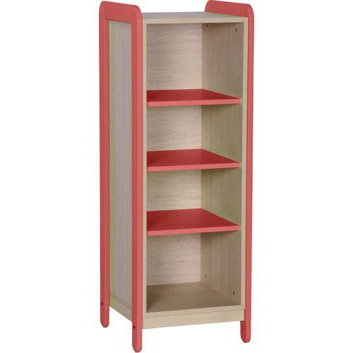 Meuble colonnes + niches Lili 1 colonne/4cases Ht 137 cm corail thumbnail image 1