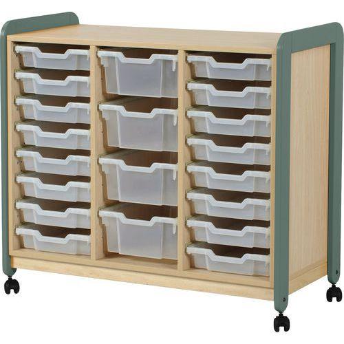 Illustration de : Meuble 3 colonnes 16+4 casiers Lili