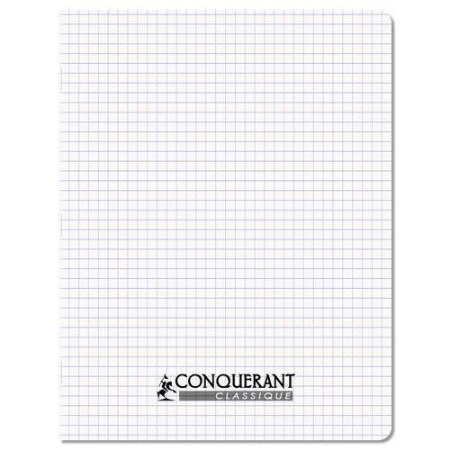 Illustration de : Cahier polypro 90g 96pages 5x5 17x22 cm incolore - Conquérant