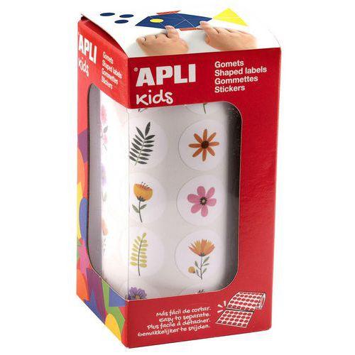 Rouleau 900 gommettes 20mm fleurs thumbnail image 1