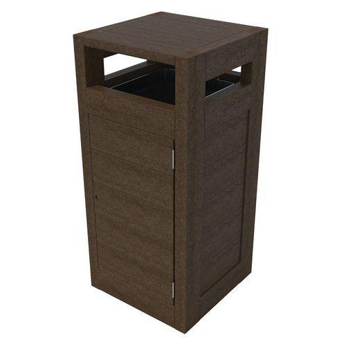 Poubelle Canopée 130L protège p. porte sac plas. recyclé Espace Urbain thumbnail image 1