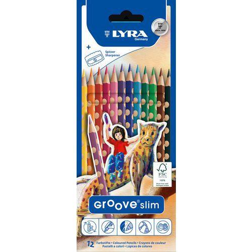 Etui de 12 crayons couleurs Groove Slim triangulaire thumbnail image 1