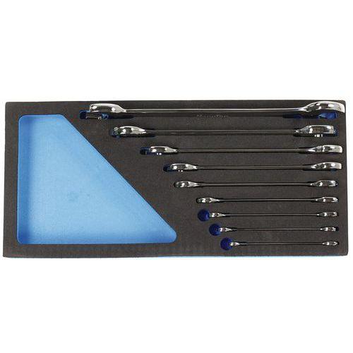 Illustration de : Module 1/3 avec 9 clés à fourche - Manutan Expert