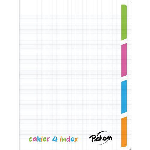 Illustration de : Cahier 4en1 polypro incolore 4 sections 24x32cm 70g 140pages - Pichon