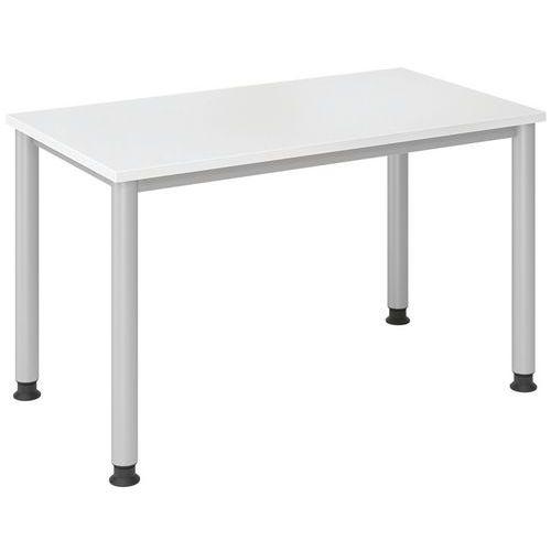Bureau droit pieds ronds 120 cm thumbnail image 1