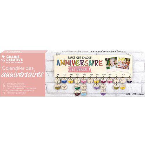 Illustration de : Calendrier d'anniversaire de la classe en bois à décorer