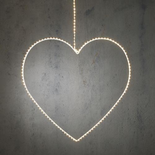 Décoration noël coeur blanc led avec minuterie thumbnail image 1