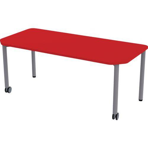 Table mobile Géométra rectangulaire 130x60 cm - Manutan Expert thumbnail image 1