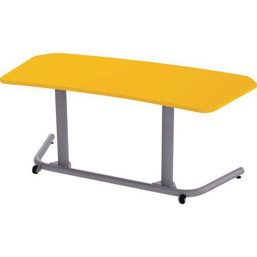 Table mobile Nomade rabattable grand trapèze incurvé - Manutan Expert thumbnail image 1