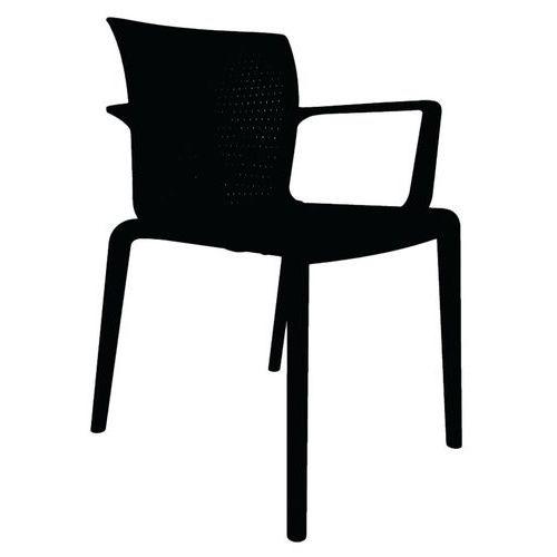 Lot de 4 fauteuils Docker noir thumbnail image 1