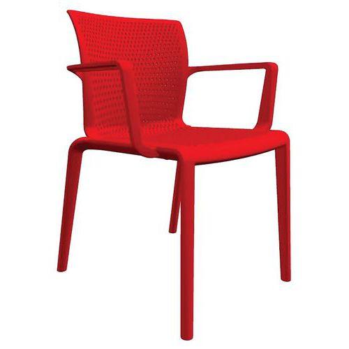 Lot de 4 fauteuils Docker rouge thumbnail image 1