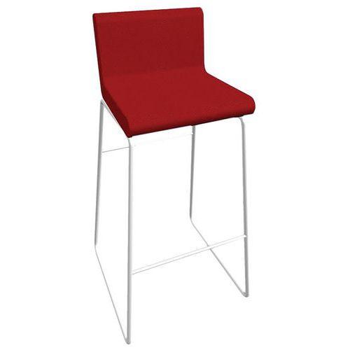 Tabouret CYCLO ass/dos enduit PVC M1 Groseille pied Blanc thumbnail image 1
