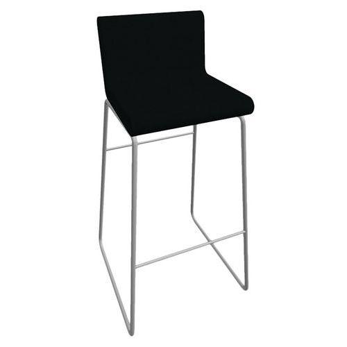 Tabouret CYCLO ass/dos enduit PVC M1 Anthacite pied Gris thumbnail image 1